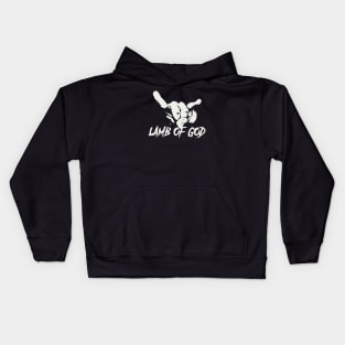 lamb of god ll horn sign Kids Hoodie